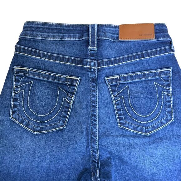TRUE RELIGION Jennie Curvy Mid Short Big T Size 26 - Picture 6 of 10